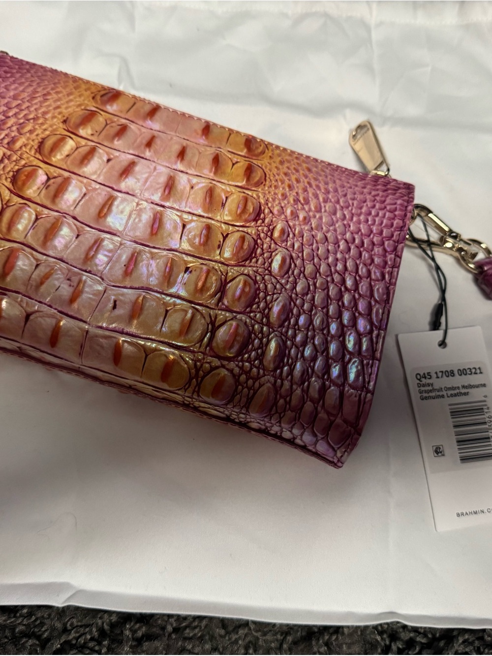 Brahmin Daisy Leather Wristlet NWT - Picture 8 of 14